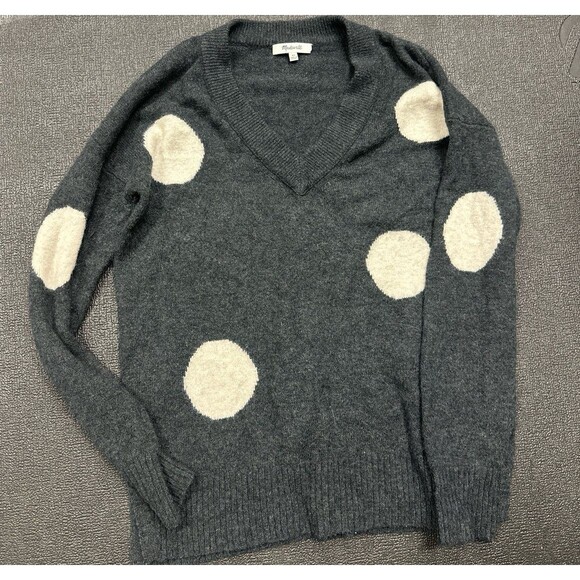 Madewell Polka Dot Grey Sweater - Picture 2 of 4